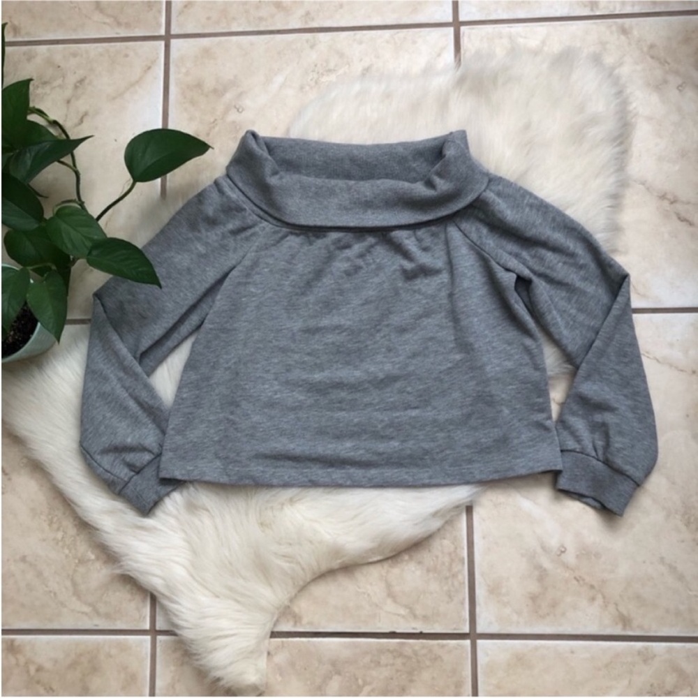 ASOS Off the Shoulder Cropped Sweatshirt